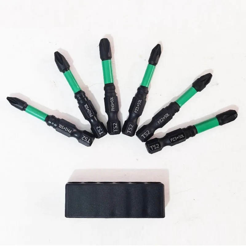 6pcs 50mm Hex Shank Screwdriver Bits Set Magnetic Batch Head Electric Screwdriver Hand Tool PH1 PH2 PH3 PZ3 Screw Driver