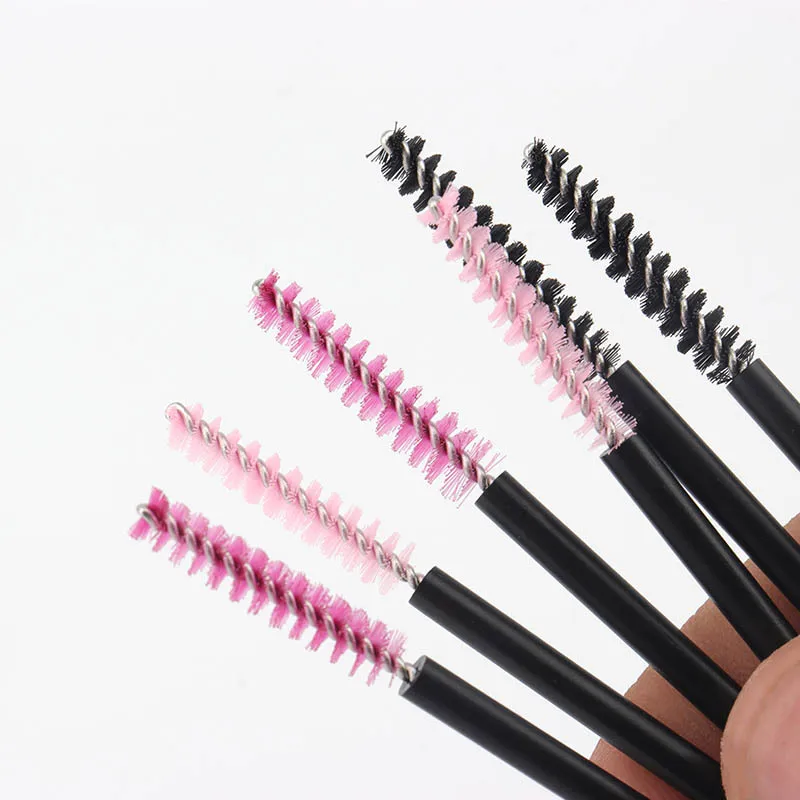 50PCS/100PCS Disposable Eyelash Brushes, Dual-Ended Mini Eyebrow & Lash Combs, Solid Handle