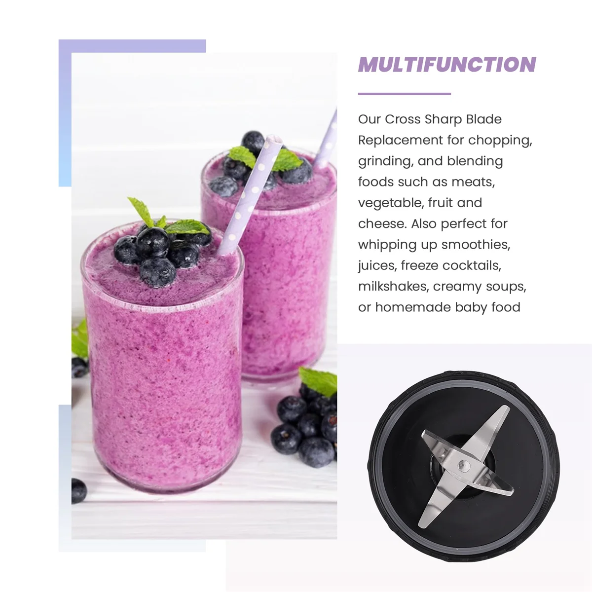 Запасная часть Cross BladeBlade, совместимая с лезвием Magic (250 Вт, серия MB1001) Запасное лезвие из нержавеющей стали