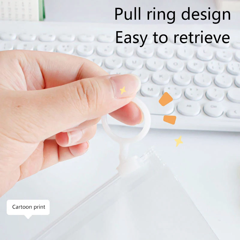 Kawaii Cartoon Folder Creative Cute Exam Paper Storage Bag High Quality Waterproof File Organizer Student Stationery Gifts