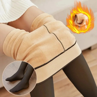 Women's Thick Warm Tight Pants Winter Plush Warm Long Socks High Waist Stretch Fashionable Slimming Sexy Translucent Pantyhose