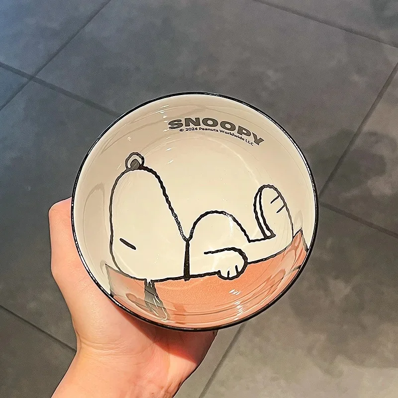 Uroczy Zestaw Naczyń Kawaii Snoopy, Ceramiczna Miska, Piękny i Wysokiej Jakości Zestaw Kawaii, Miska, Anime, Kreskówka, Zestaw Naczyń Domowych, Prezent — 2