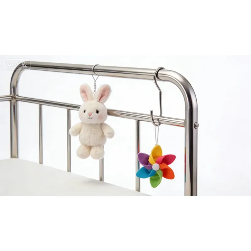 Modern Design Automatic Rocking Cradle Crib Medical Equipment Hospital Ward Crib Commercial Metal Material