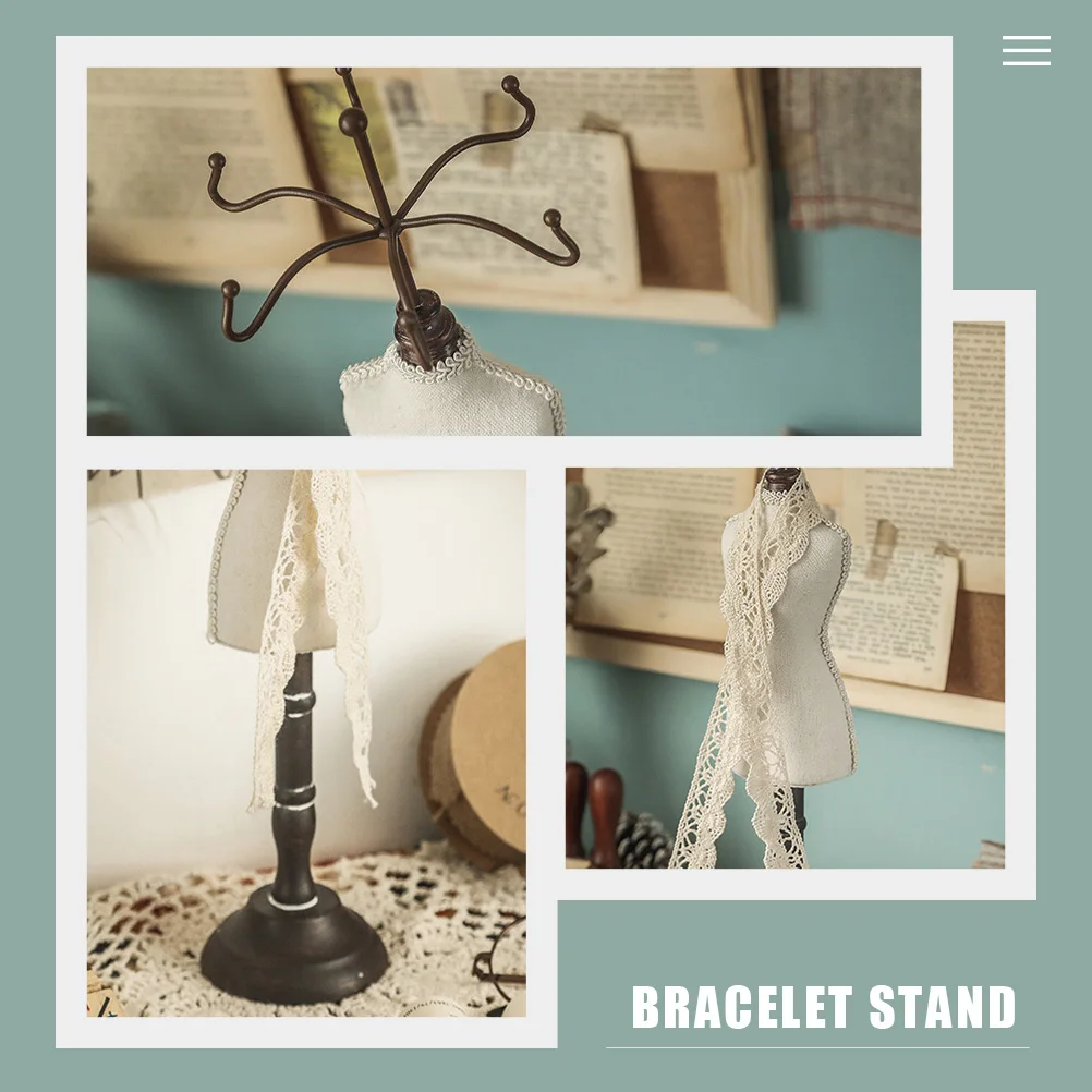Jewelry Display St Necklace Bracelet ganizer Home Decor Transparent Rotating Exhibitor Necklace Holder Rack Mini Lamp