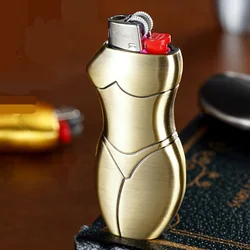 New Metal Lighter Case Cover Holder For Bic Mini Lighters Sleeve Comfortable Grasp Lighter Holder Shell Type J5