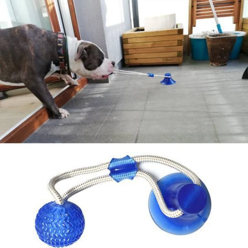 Durable Suction Cup Dog Tug Toy Interactive TPR Chew Ball Molar Teeth Cleaning Toy for Puppy Medium Dogs Aggressive Chewers view 6