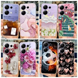 For Xiaomi Redmi Note 13 Pro 4G 2024 Case New Fashion Flower Soft Silicone Phone Back Cover For Xiaomi Poco M6 Pro 4G Capa Shell