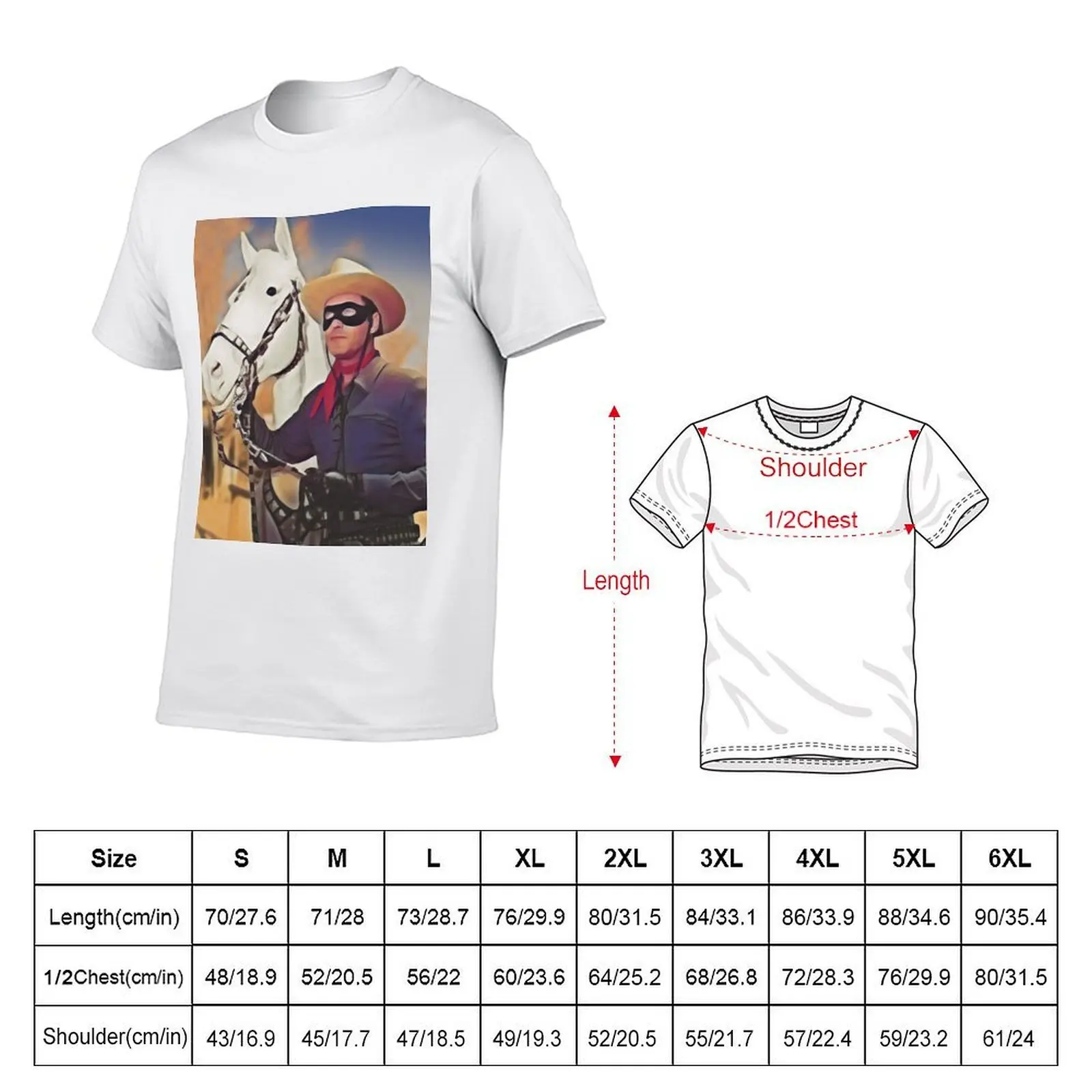 Lone Ranger T-Shirt anime tshirt t shirts for man pack cotton T-Shirt