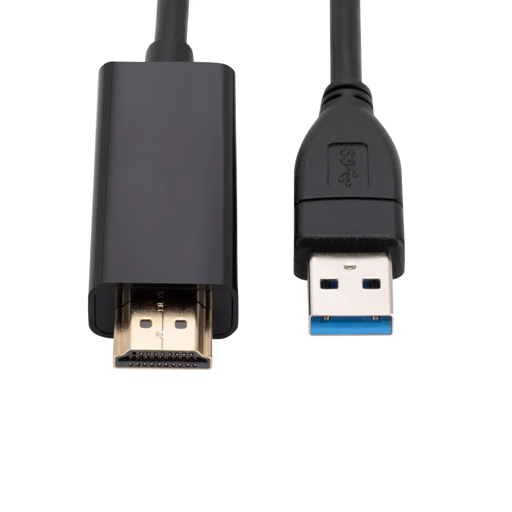 Male to Male 1080P USB 3.0 to HDMI-Compatible Converter Cable USB to HDMI-Compatible External Graphics Video Card Adapter Cable