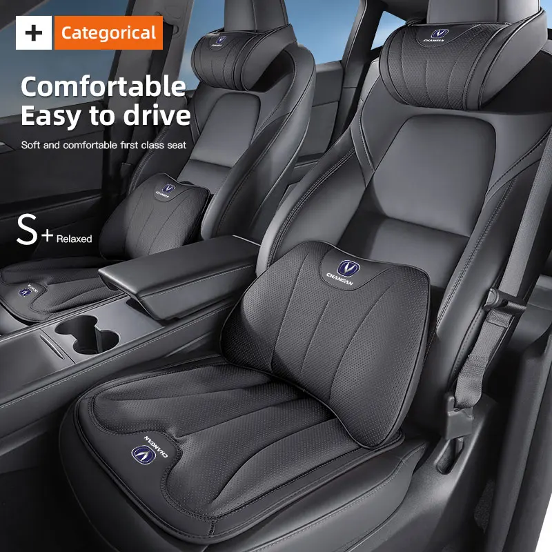 

Car Interior Neck Pillow Leather Lumbar Breathable Seat Cushion For Changan CS75 CS35 Plus CS15 CS95 RAETON CX70 CS55 EADO CX20