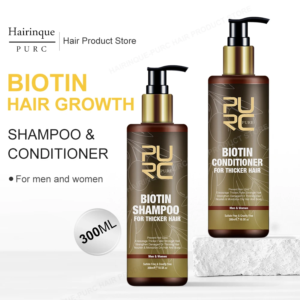 Biotin Fast Hair Growth Products Shampoo Anti Hair Loss for Men Women Argan Oil Conditioner Scalp Treatment Beauty Health PURC