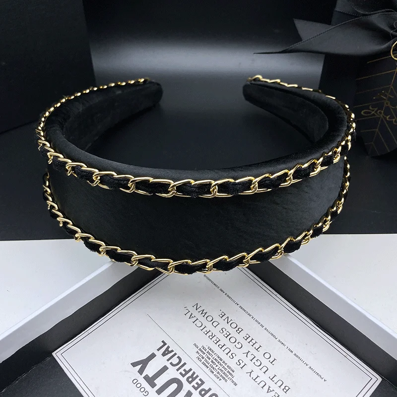 Sponge High Skull Top Haarspange, Damen Luxus-Haarband für Hochsteckfrisuren, Breitrandiges Haarband – Detail 3