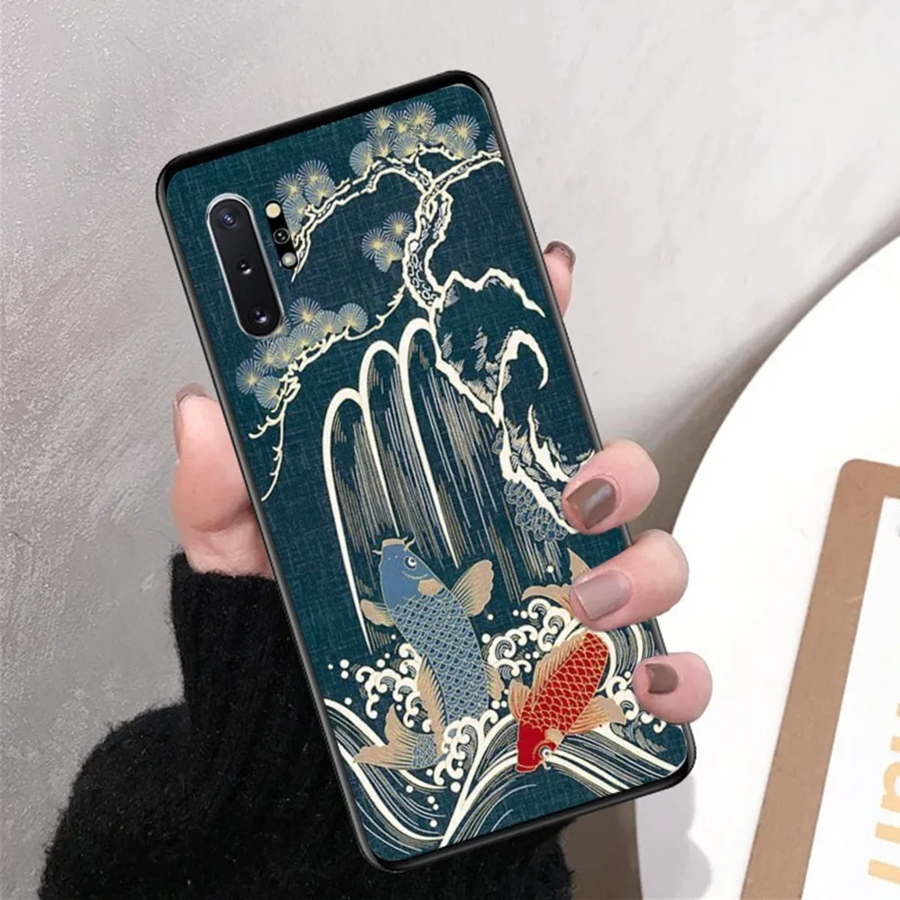 Koi Fish luck Phone Case For Samsung Note 8 9 10 20 pro plus lite M 10 11 20 30 21 31 51 A 21 22 42 02 03