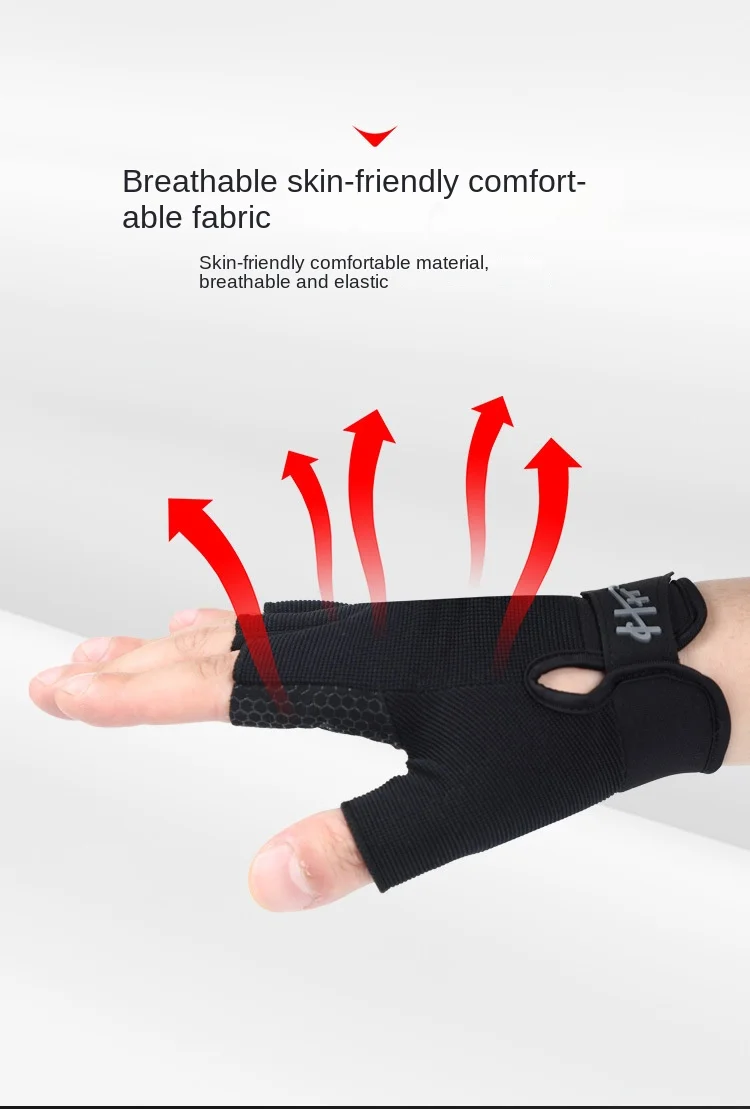 Unisex Angeln Handschuhe Nicht-Slip Atmungsaktive Ultradünne Wasserdicht Halb Finger Handschuh Camping Angeln Karpfen Ausrüstung Guantes De Pesca – Detail 2