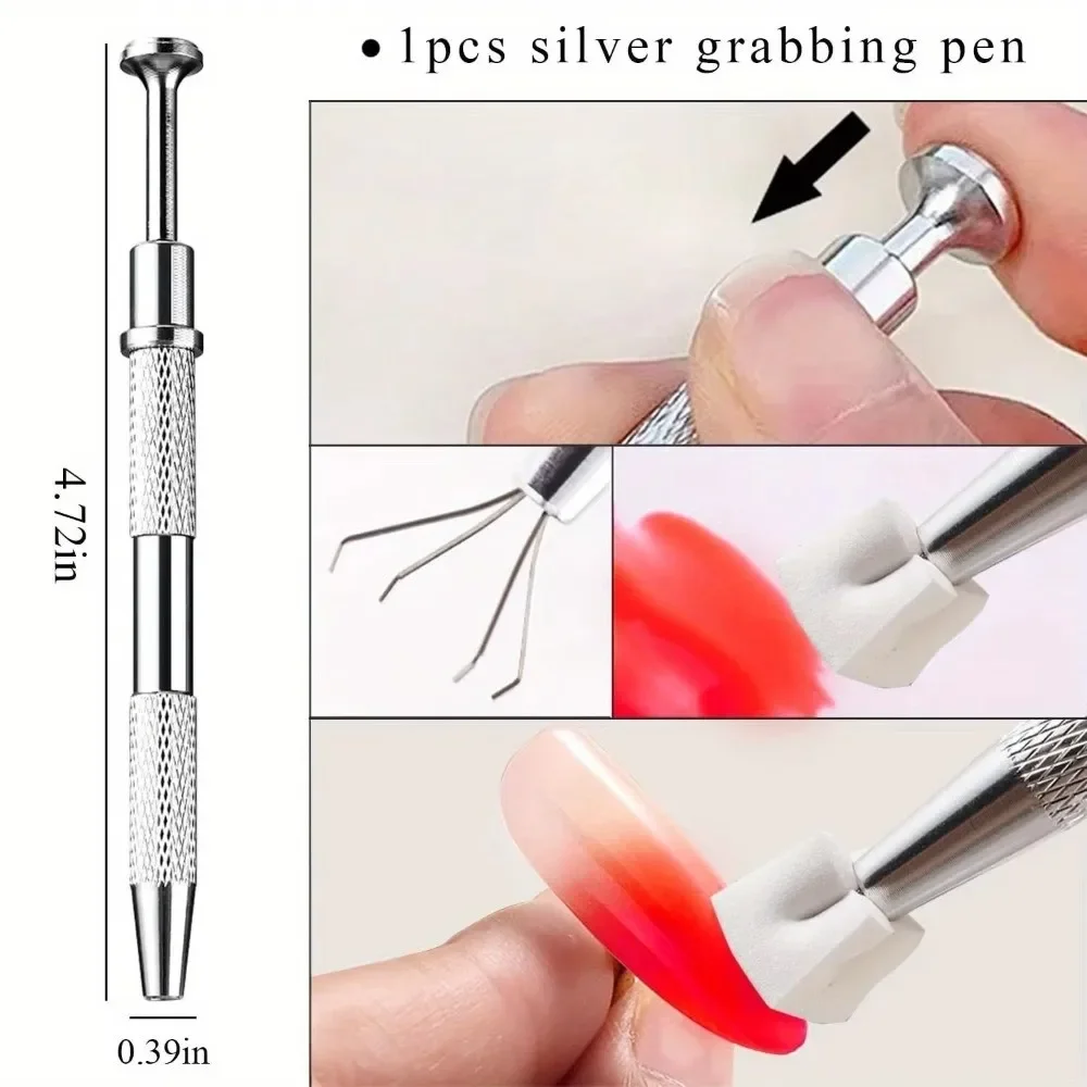 Ensemble d'éponges carrées pour Nail Art, 100 pièces, accessoires pour outils pour ongles, pinceaux à ongles dégradés, Clip à saisir, dégradé de couleur