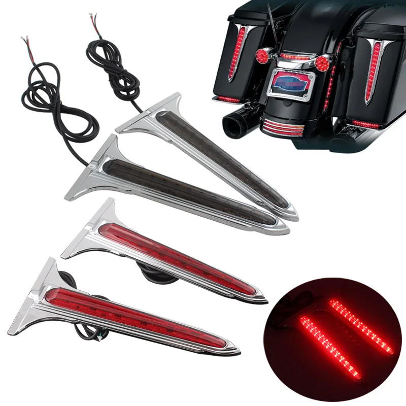 

Motorcycle Tail Rear Light Lamp LED Saddle Bag Brake Indicator Tail Lights For Harley Electra Glides Road King Street 1993-2013