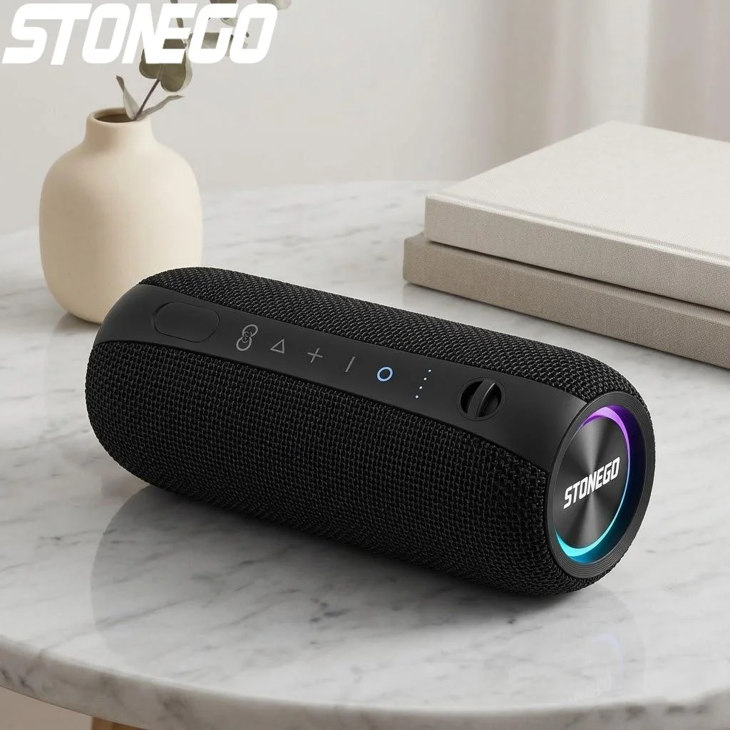 

Беспроводные Bluetooth-колонки в стиле панк, портативные, с двумя динамиками, прозрачным LED-дисплеем, TWS, с глубокими басами и диафрагмой для качественного звука
