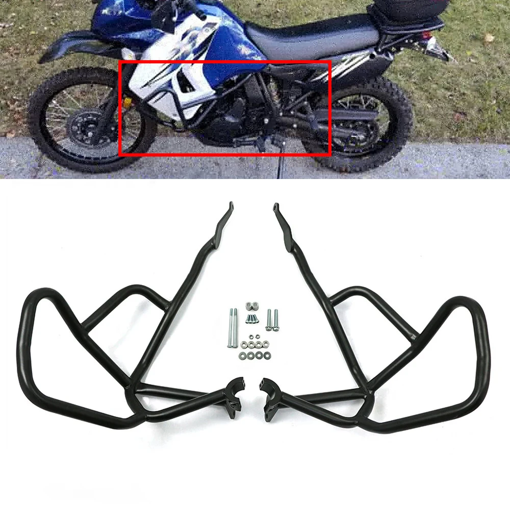 

For Kawasaki KLR650 KLR 650 KL650E 2008-2023 Motorcycle Crash Bar Engine Guard Bumpers Crashbar Stunt Cage Frame Protector