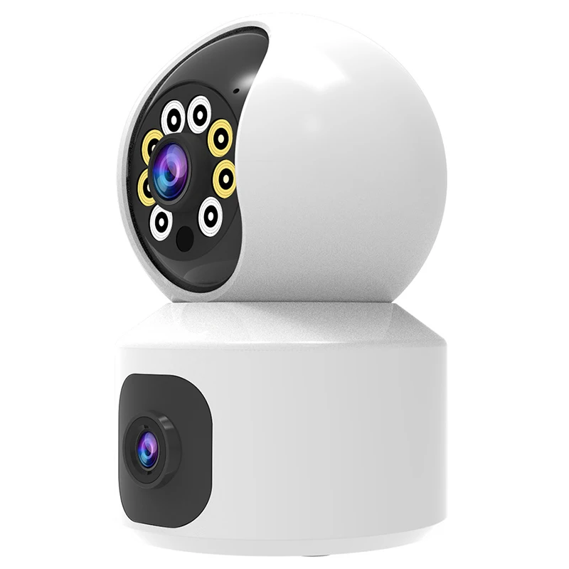 Smart WiFi Camera with Dual Screens Two-Way Audio Baby Monitor Indoor IP Cameras Surveillance Home Security