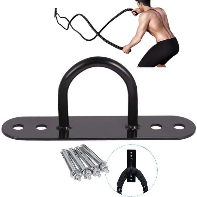 Battle Rope Wall/Ceiling Mount Anchor Bracket Hook for Suspension Straps Crossfit Gymnastic Rings Body Weight Strength Training