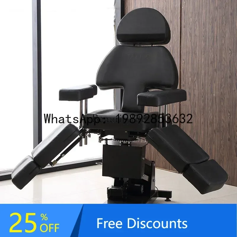 AB  06Electric multi-functional tattoo embroidery beauty bed recliner split leg lift tattoo bed