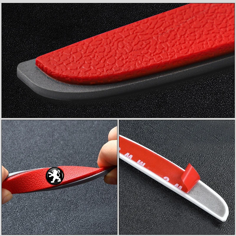 4 قطعة باب السيارة حافة حامي السيارات الجسم الحرس ملصق قطاع لبيجو 206 307 308 3008 207 208 407 508 2008 5008 107 106 205 #3