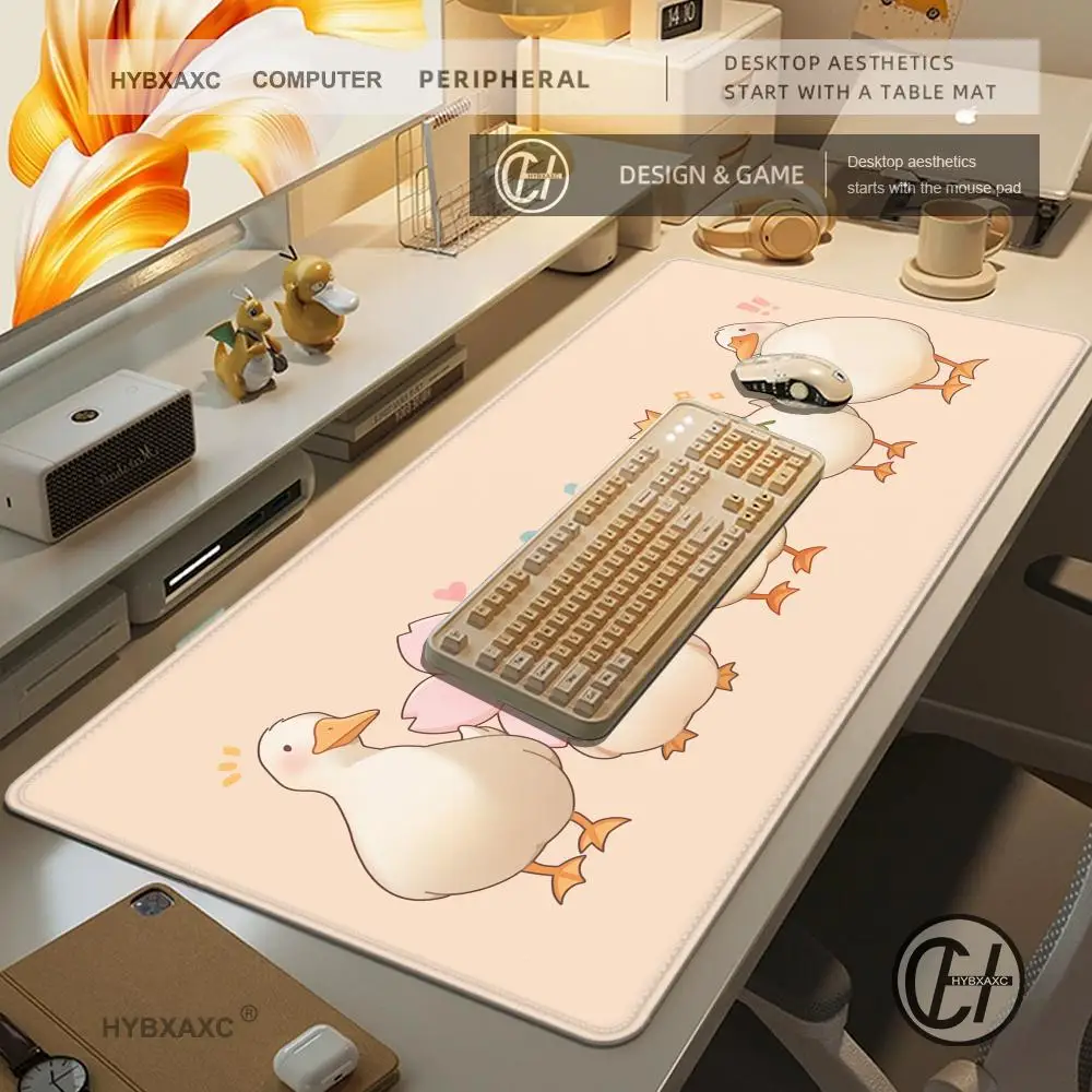 Kawaii Anime Duck Illustration Gaming Mouse Pad Large Size Mouse Pad Laptop Cute and Minimalist Element Style HYBXAXC Gamer Pad