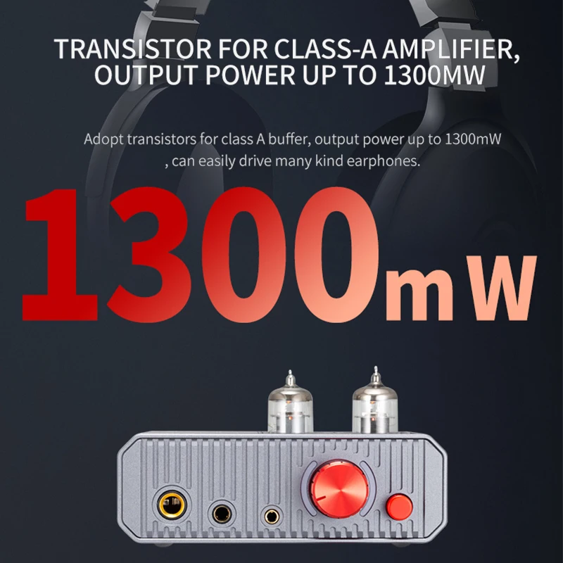 XDUOO MH-02 MH02 USB DAC Tube Headphone Amplifier CS43131 6J1 PCM MQA 32Bit/384khz DSD256 Decoder Output Power up to 1300mW