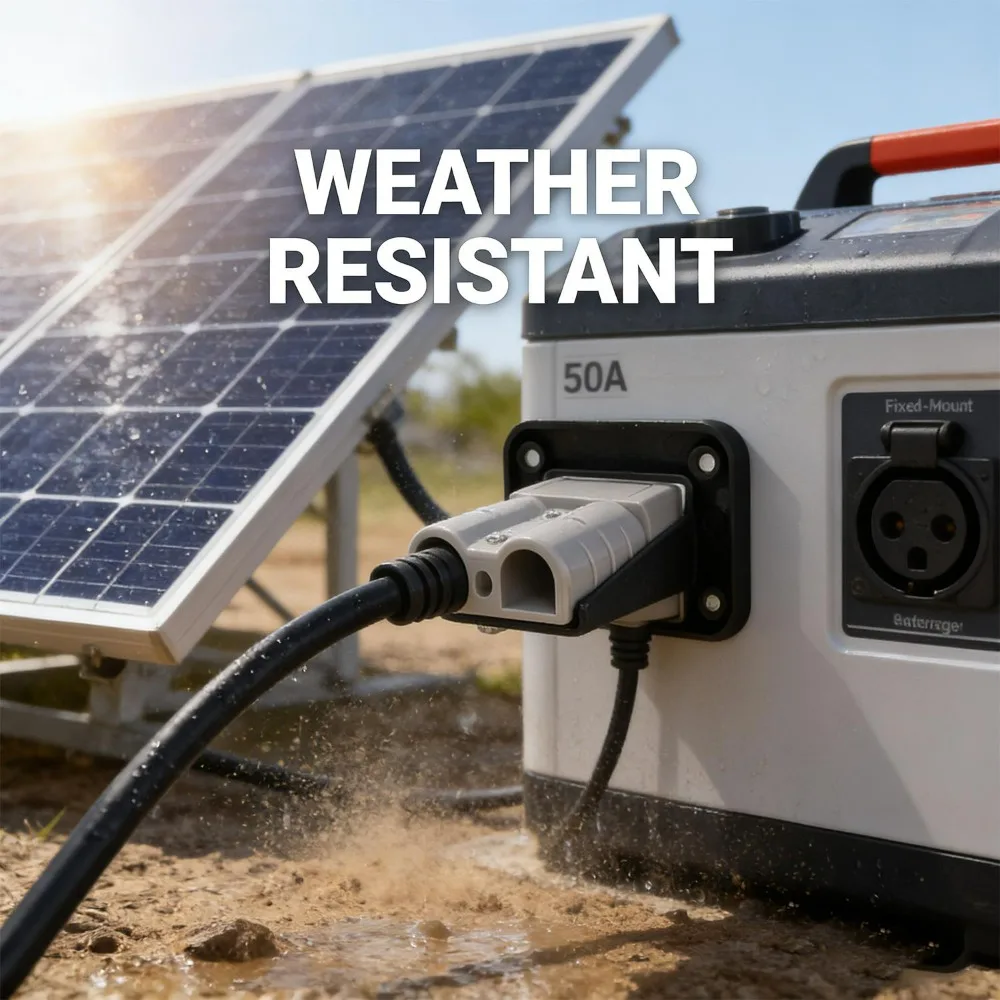For  50A Connector Plug Flush Mount Bracket Base Dust Cover Forklift Battery Charging Plug Air Conditioning Connector
