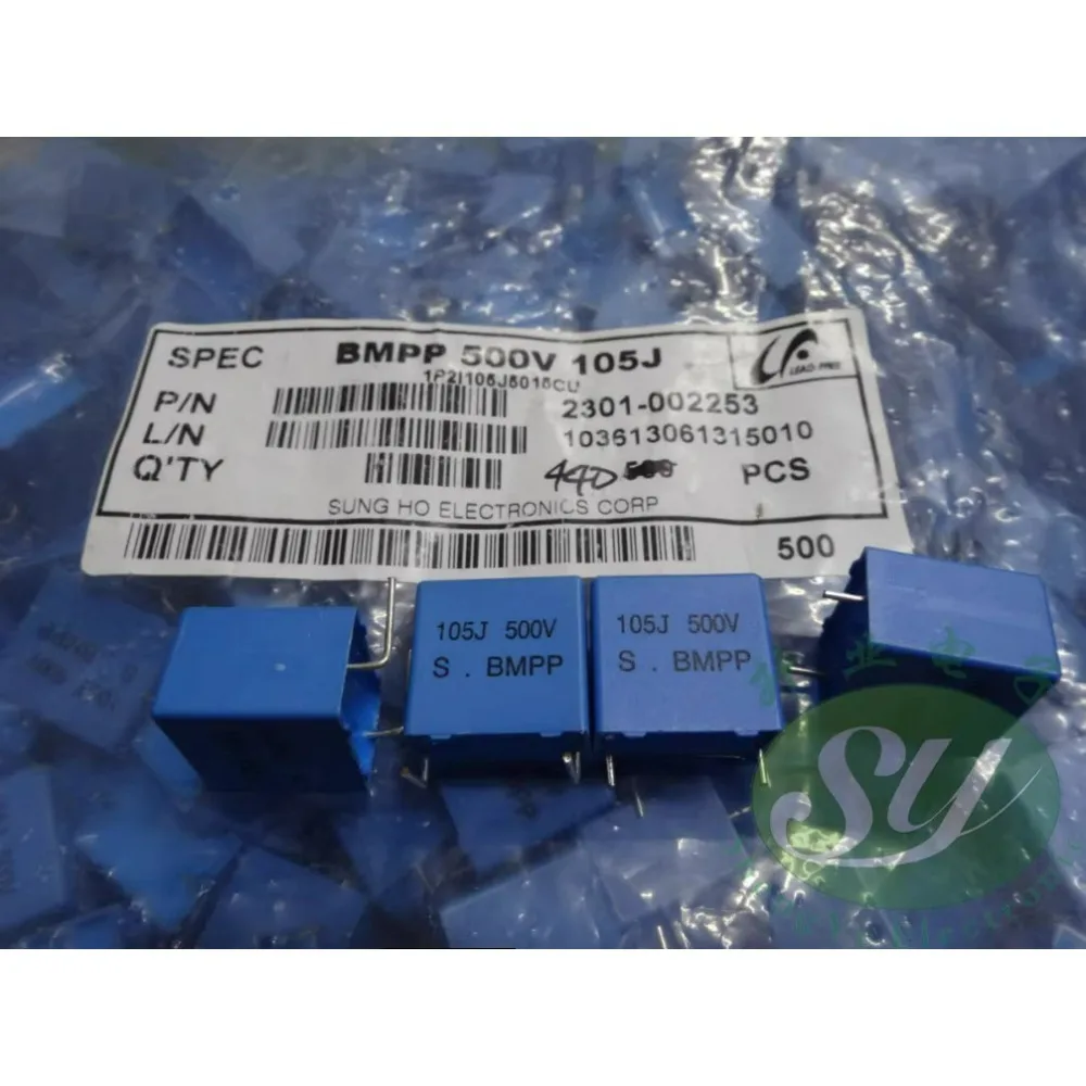 

10PCS SUNG HO BMPP 1.0uf/500v 1u0 1uf 105 Brand new film capacitor 15MM