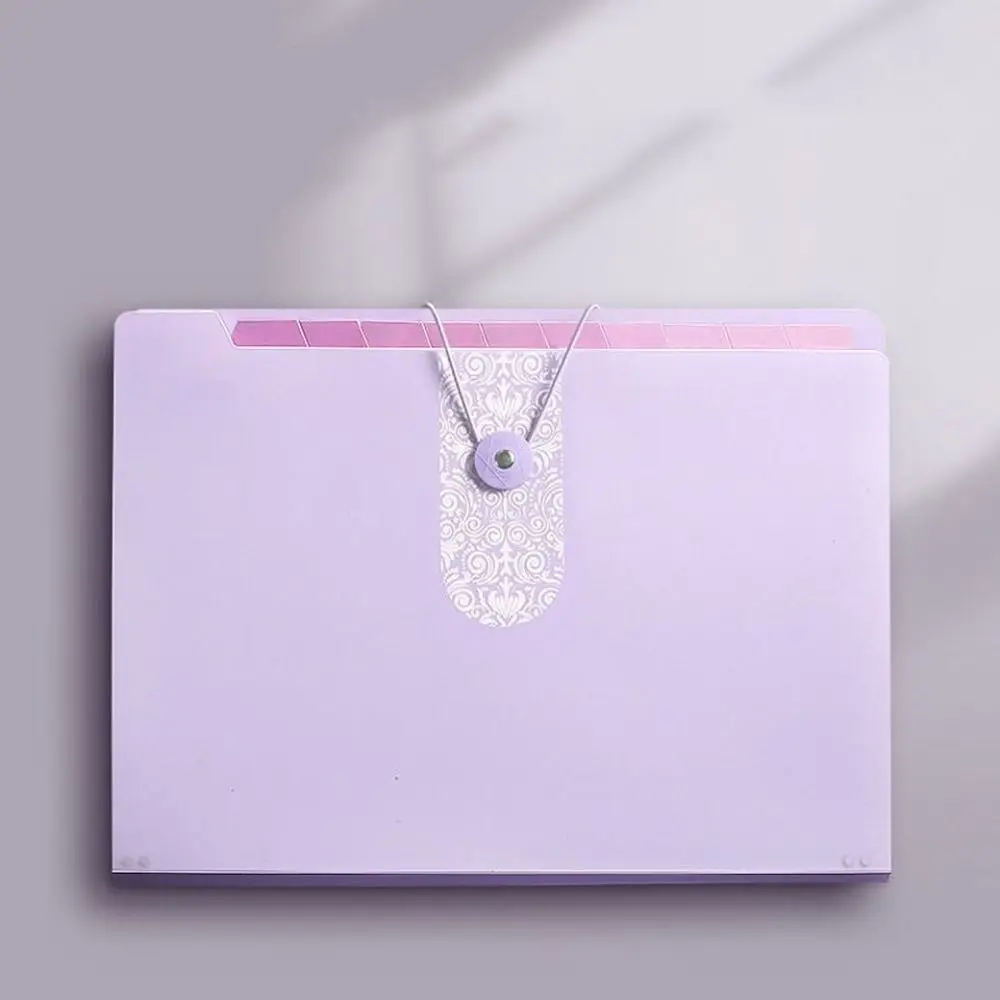8 Grids Organ File Folder A4 Large Capacity Paper Documents Folder Document Organizer Office School Supplies Expanding File Bag