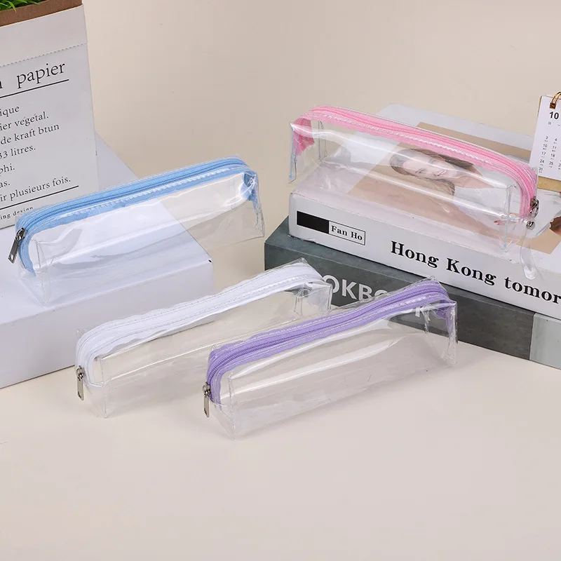 Transparante Rits Etui Pen Bag Cosmetische Make-Up Pouch Diversen Organisatoren Briefpapier Geschenken Schoolbenodigdheden