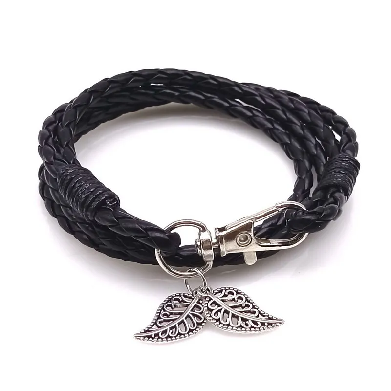 Black Brown Multi-layer Leather Accessories Simple Style Men's lobster clasps Leather Bracelet Classic Gift Big Sale