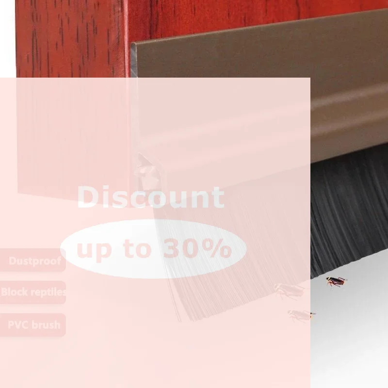 [Door Bottom Seal Brush Door Seal Dust Proof Anti- Safe PVC Sealing Strip Self-Adhesive  Filling Sealing Strips]