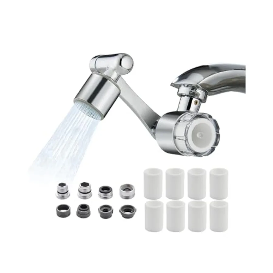 

Water Filter For Sink Faucet Extender, 1080° Swivel Aerator, 2 Modes Spray Sink Water Filter, Brass Faucet Mount Purifier Syste