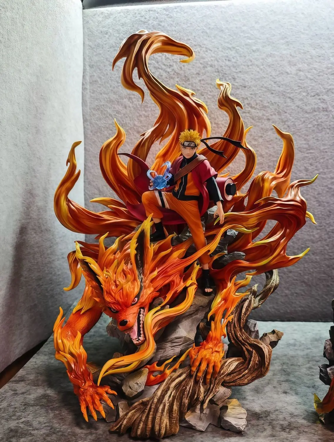 43cm Naruto Nine-Tails Mode Naruto GK Statue Model, Ten Years Hundred Ninjas Series Anime Desktop Ornament Merchandise Gift view 6