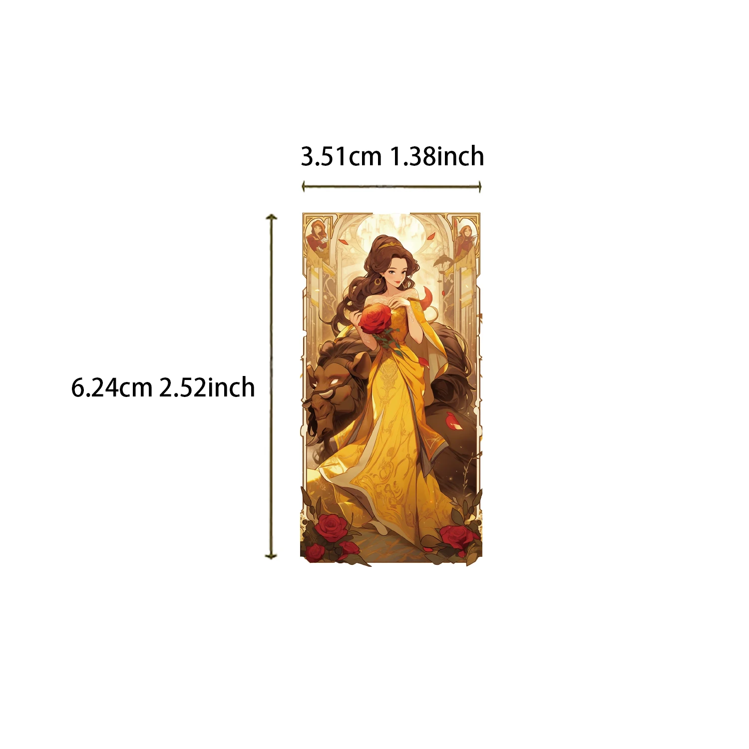 50pcs Cartoon Princess Cards Stickers for DIY Girls Scrapbooking Stationery Water Bottle Phone Laptop Guitar Decal Kids﻿