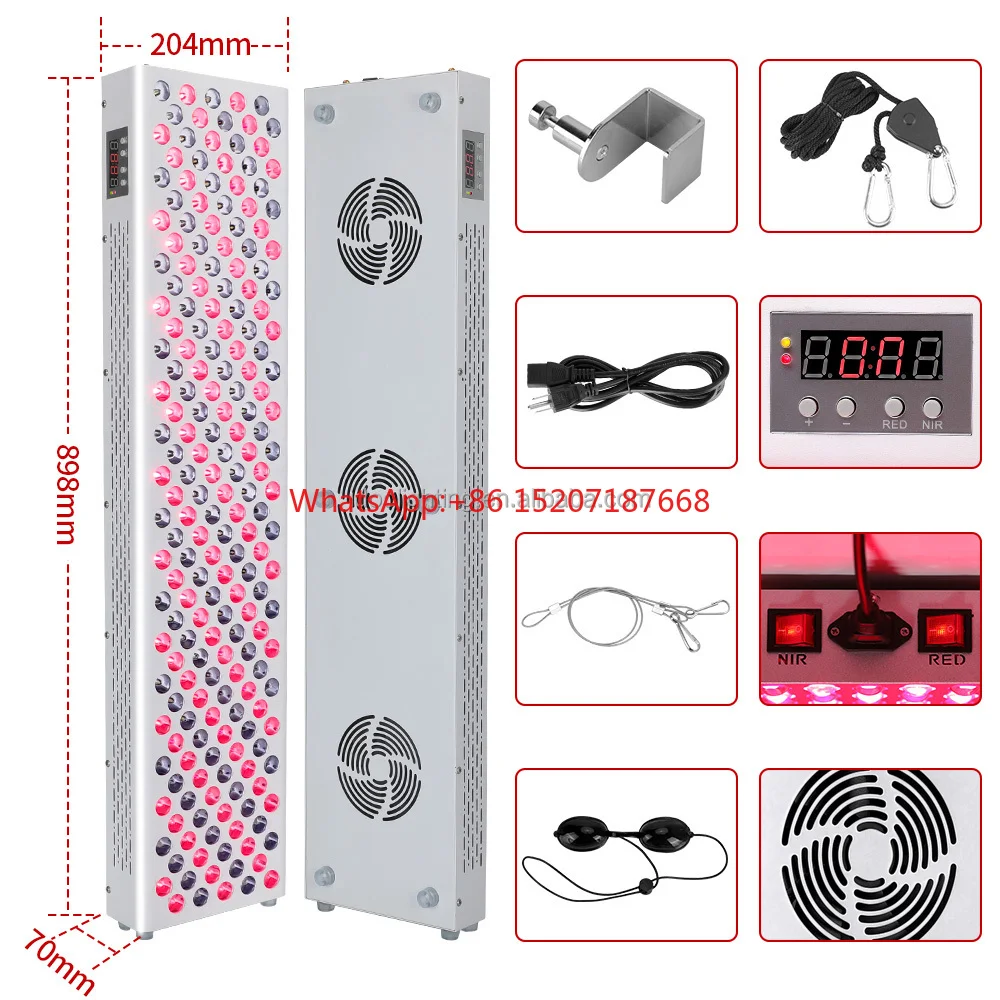 2023 High-tech 660nm 850nm Infrared Heating LED Red Light Therapy Device 1000W for commercial