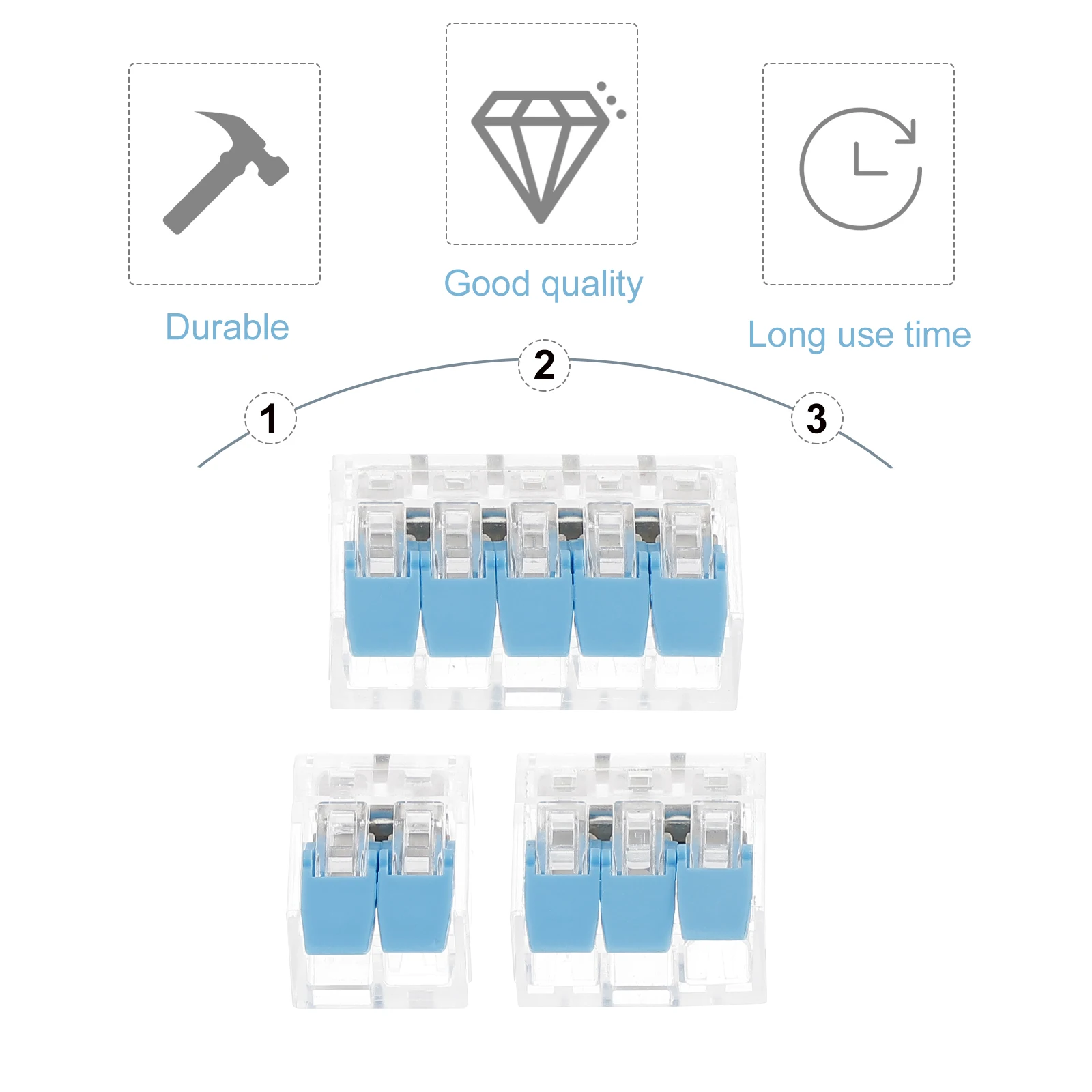 

75pcs Lever Wire Connector Set Compact Splicing Tool For Electrical Wiring Transparent Cover Insulated Connectors Wire