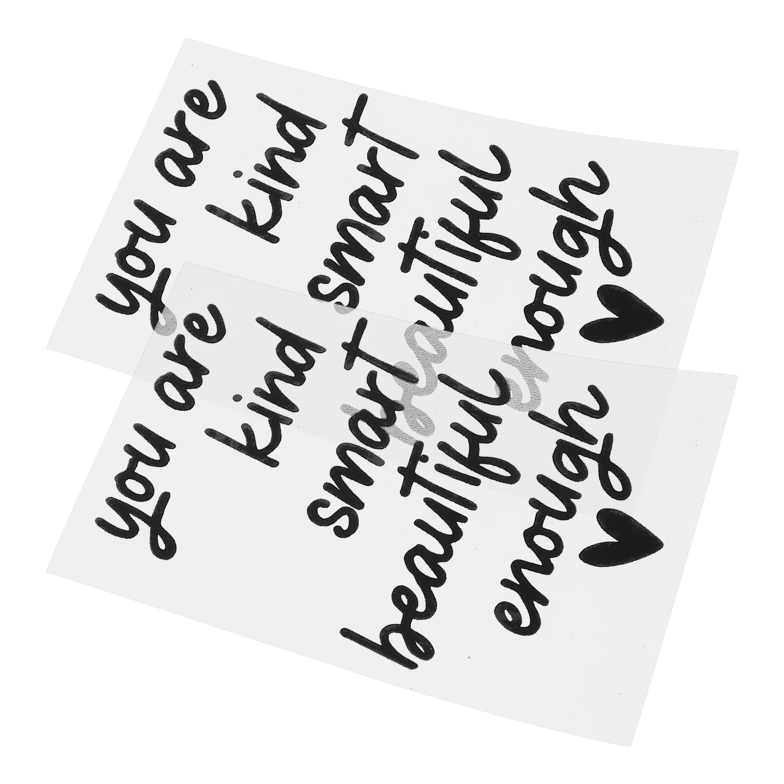

2pcs 2 Sheets Bathroom Mirror Stickers Black You Are Kind Enough Quote Decal Vinyl Wall Art Decor For Girls