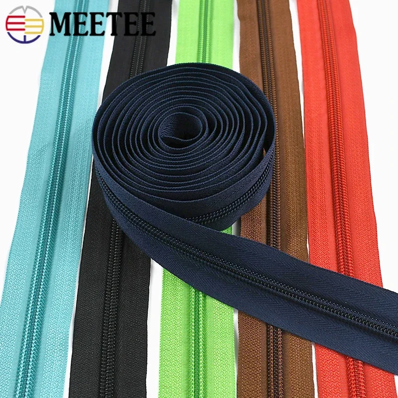 5/20セット ミーティー3 #   5 #   ナイロンジッパー、ジッププル付き、ポケット閉鎖用、ジップバッグ装飾、ジッパー修理キット、DIY縫製アクセサリー