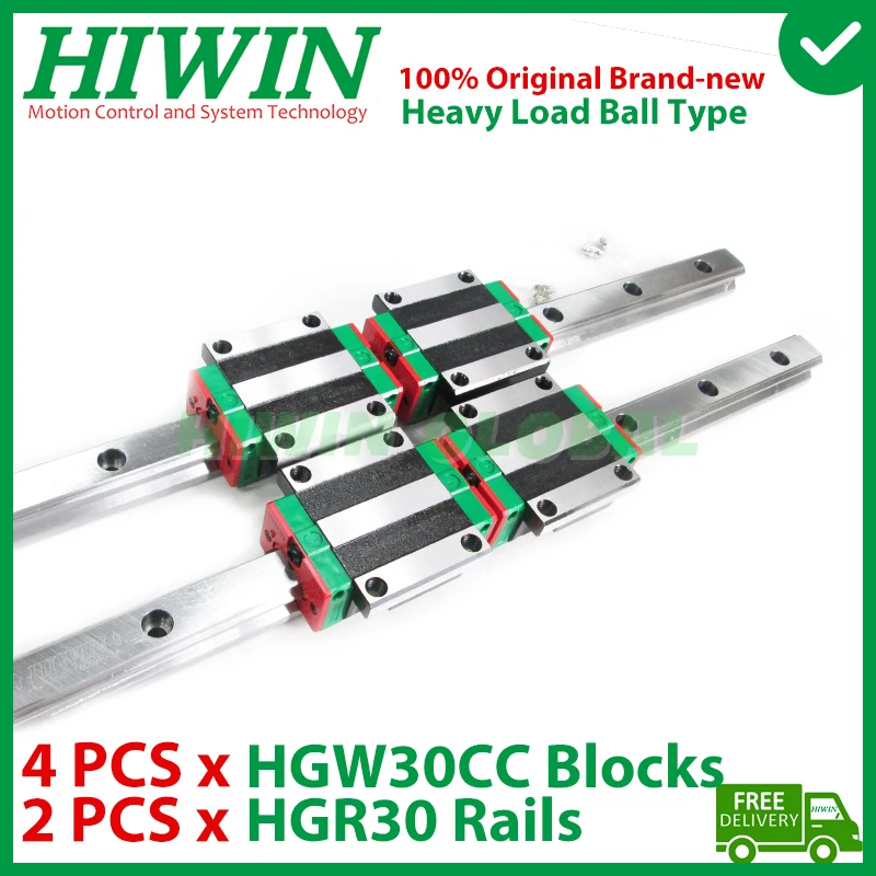 

Genuine HIWIN Linear Guide HGR30 300 400 500 600 700 800 900 1000 1100 1200 1500MM Rail HGW30CC Carriage Slide CNC Router New