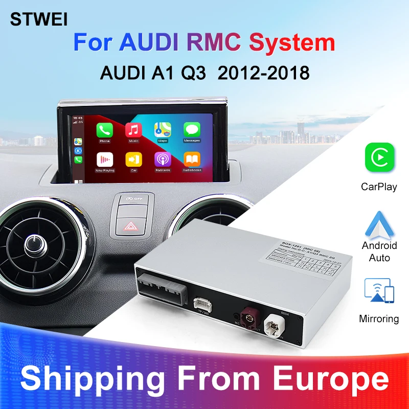 Shipment from European warehouse Wireless CarPlay For Audi A1 MMI 2G Q3 RMC 2013-2018 Car Play Android Auto Reverse Camera