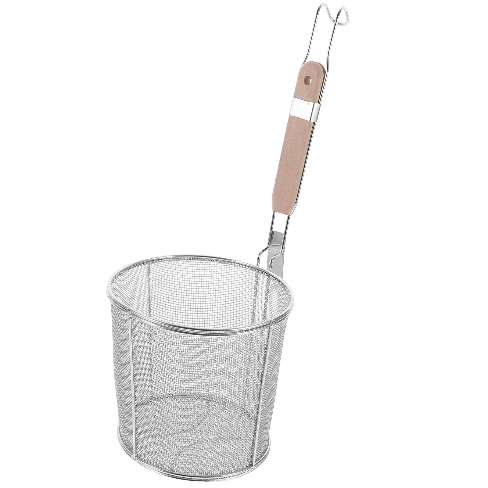 

Stainless Steel Food Colander Strainer Square Mesh Sloped Body Kitchen Utensil Pasta Baskets Spaghetti Spoon Metal Strainer