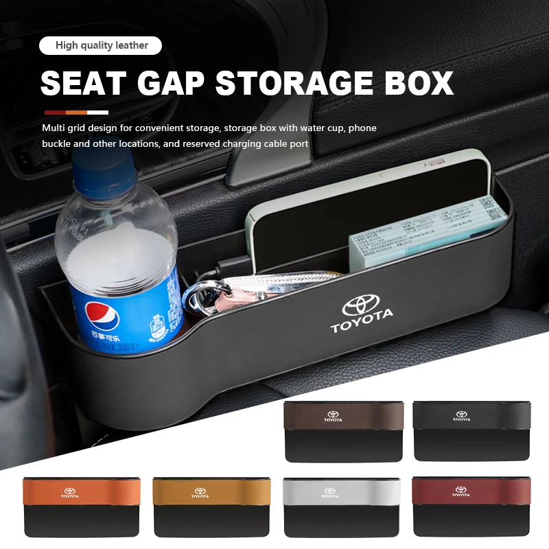 Car Seat Gap Storage Box Pocket Organizer Phone Cup Holder For Toyota Corolla Yaris Aygo Prius RAV4 CHR Camry Auris Avensis