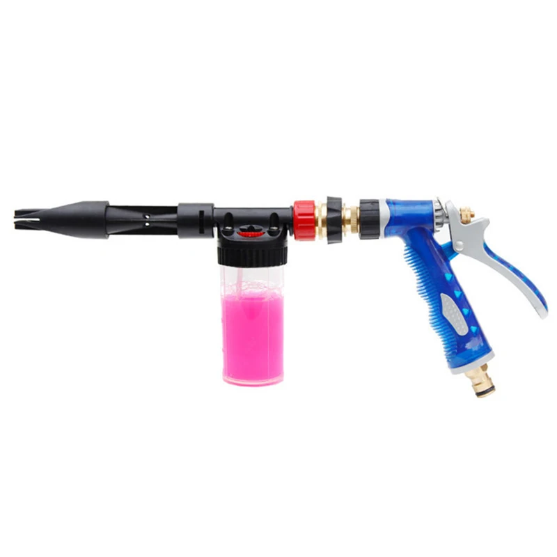 Car wash water gun Household high pressure foam spray bottle water pipe set all copper high pressure gun head Car supplies brush