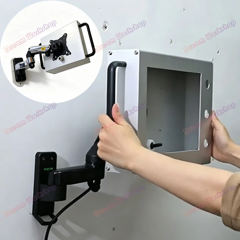7-Inch And 10-Inch Delta Plc Touchscreen Control Box  360°Rotation Adjustable Height Pneumatic Spring Cantilever Bracket