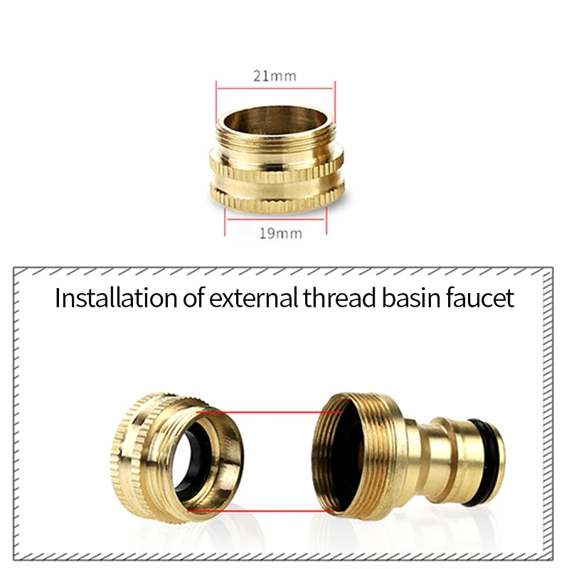 Adaptador universal da mangueira da cozinha, conector do torneira do metal, encaixe comum do tubo do misturador, ferramentas molhando do jardim,