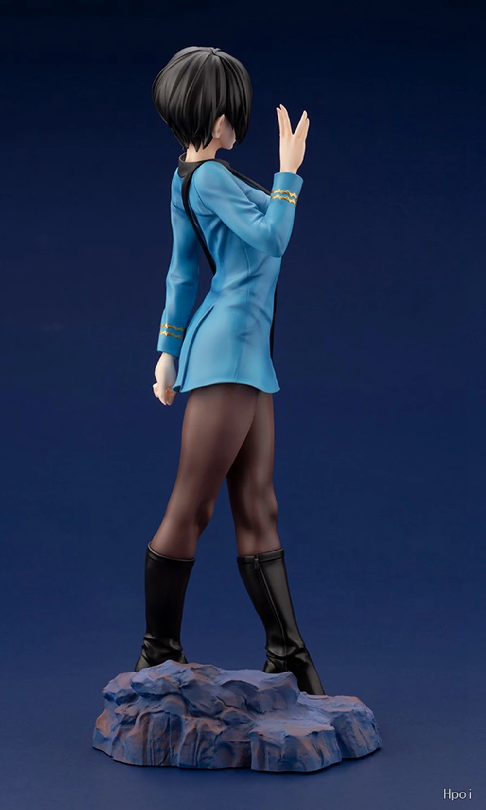 22cm anime star trek a figura vulcan cientista série bishoujo estátua oficial médico 1/7 suporte modelo brinquedo boneca figura de ação