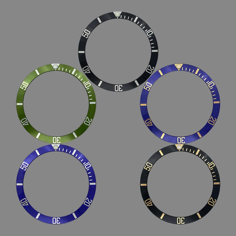 

38mm×30.7mm Curved Aluminum Bezel Insert Ring Fit SRPD GMT SUB SKX007 SKX009 Watch Case NH35 NH36 Movement Men Watch Refit Parts